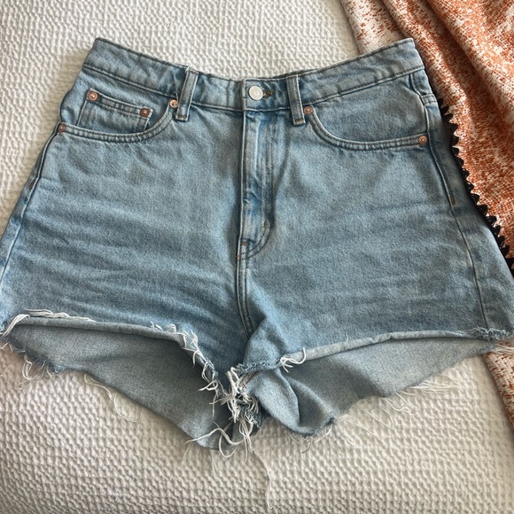 WEEKDAY ROWE DENIM SHORTS SZ 29 - splendid blue - Picture 4 of 10